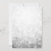 Invitation Rose Gold Sparkle Snowflakes Quinceanera d'hiver (Dos)