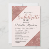 Invitation Rose Gold Sparkling Parties scintillant Sequin Bac (Devant)