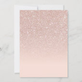 Invitation Rose Gold Sparkly Parties scintillant Ombre Photo  (Dos)