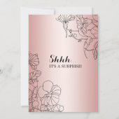 Invitation Rose Gold Surprise 30e fête d'anniversaire (Dos)