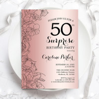 Rose Gold Surprise 50e fête d'anniversaire