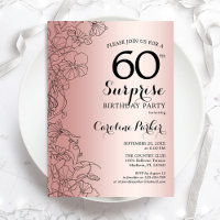 Rose Gold Surprise 60e fête d'anniversaire