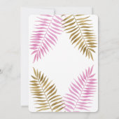 Invitation Rose Gold Tropical Floral Couple's Douche (Dos)