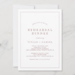 Invitation Rose Gold Typografy Rehearsal<br><div class="desc">This minimum rose gold typographiy rehearsal dinner est parfait pour une simple wedding rehearsal. Les objets romains de design classic rose gold and white typographiy Customizable in any color. Keep the design simple and elegant,  as is,  or personalize it by adding your graphics and artwork.</div>