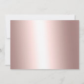 Invitation Rose Gold typographie de flocon de neige entrepris (Dos)