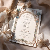 Invitation Rose Gold Victorian Hydrangea Enregistrer la date