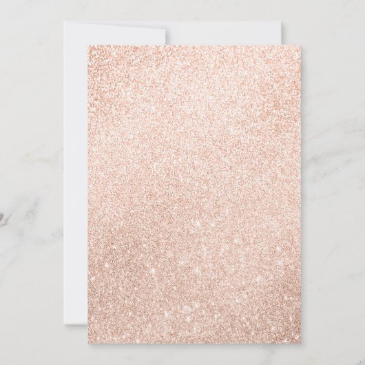 Invitation Rose Gold Vingt et un appel d'anniversaire | PARTI (Dos)