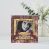 Invitation Rose Gold Vintage Cheval Western (Debout devant)