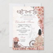 Invitation Rose Gold Western Princess Charra Quinceañera (Devant)