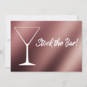 Invitation Rose Gold & White Stock le Bar Couples Douche (Dos)