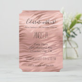Invitation Rose Gold Zebra Print (Debout devant)