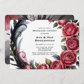 Invitation Rose gothique Frame Bridesmaids Déjeuner (Devant / Derrière)