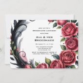 Invitation Rose gothique Frame Bridesmaids Déjeuner (Devant)