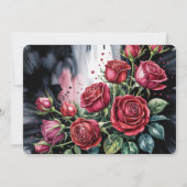 Invitation Rose gothique Frame Mariage Célébration (Dos)