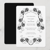 Rose gothique moderne tournoie Mariage noir et bla