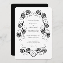 Rose gothique moderne tournoie Mariage noir et bla