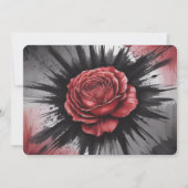 Invitation Rose gothique partie d'engagement de cadre (Dos)