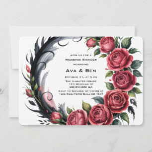Invitation Rose gothique Wedding shower de cadre