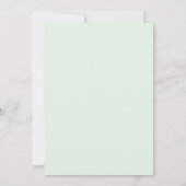 Invitation Rose gracieuse de mariage vert menthe (Dos)