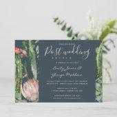 INVITATION ROSE GRIS DÉSERT FLORAL CACTI POST MARIAGE BRUCH (Debout devant)
