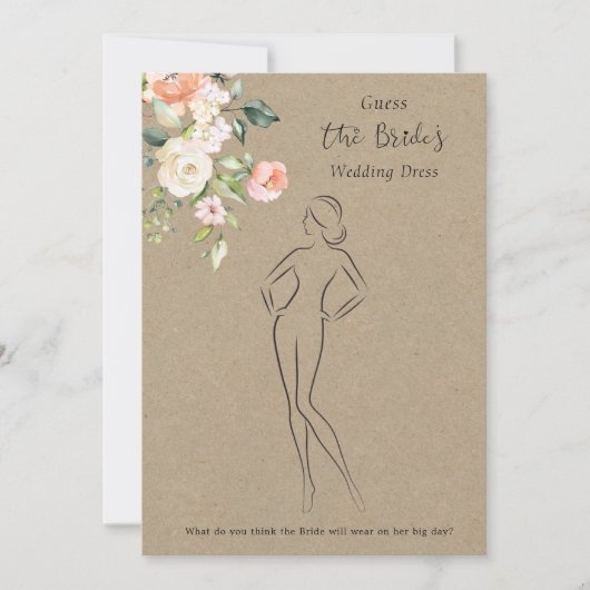 Invitation Rose Guess Dress Fête des mariées jeu (Devant)