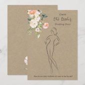 Invitation Rose Guess Dress Fête des mariées jeu (Devant / Derrière)