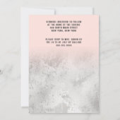 Invitation Rose hébreu Gold rose Silver Star Bat mitzvah (Dos)