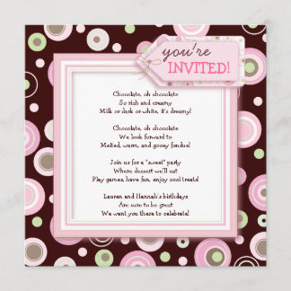 Invitation rose heureuse de fête d'anniversaire de