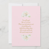 Invitation Rose Hydrangea Baby shower fille (Dos)