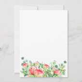 Invitation Rose jardin d'été élégant chic nouvelle maison bar (Dos)