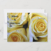 Invitation Rose jaune (Dos)