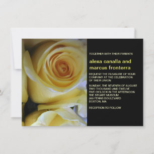 Invitation Rose jaune