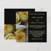 Invitation Rose jaune (Devant / Derrière)