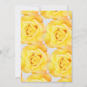 Invitation Rose Jaune Baby shower Floral Fille Bourgogne Roug (Dos)