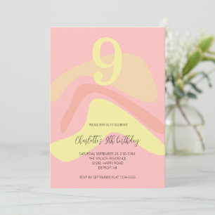 Invitation Rose Jaune Crème Personnalisé d'Été
