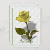 Invitation Rose jaune de l'amitié (Devant / Derrière)