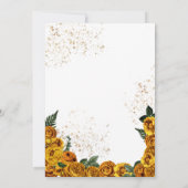 Invitation Rose jaune d'or Papel Picado Fiesta Quinceañera (Dos)