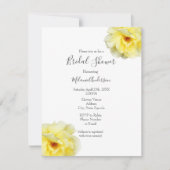 Invitation Rose jaune doux (Devant)