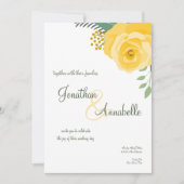 Invitation Rose jaune du Texas Mariage (Devant)