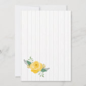 Invitation Rose jaune du Texas Mariage (Dos)