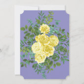 Invitation Rose jaune et Mariage de fenêtre violet (Dos)
