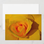 Invitation Rose jaune orange rose rose romantique (Devant / Derrière)