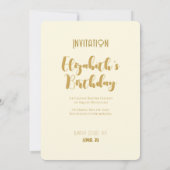 Invitation rose jaune pâle (Dos)