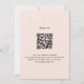 Invitation Rose lavande floraux QR RSVP mariage de luxe (Dos)