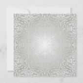 Invitation Rose Lavender Grey Silver Mariage damassé Invitati (Dos)