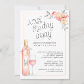 Invitation Rosé le jour d'absence de Brunch nuptial (Devant)