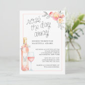 Invitation Rosé le jour d'absence de Brunch nuptial (Debout devant)