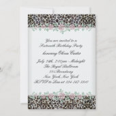 Invitation Rose léopard Sweet sixteen fête d'anniversaire (Dos)