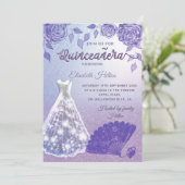 Invitation Rose Lilac robe de Parties scintillant romantique (Debout devant)