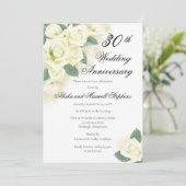 Invitation Rose | Lily Floral 75e fête de mariage (Debout devant)